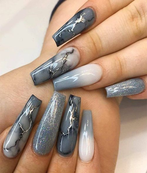 Gray Marble With Ombre