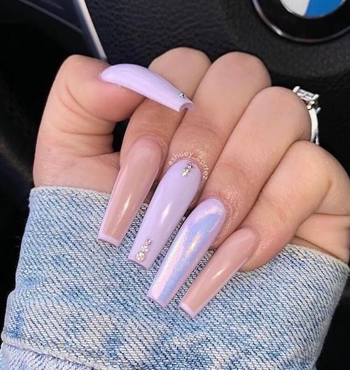 Light Pink and Purple With Chrome